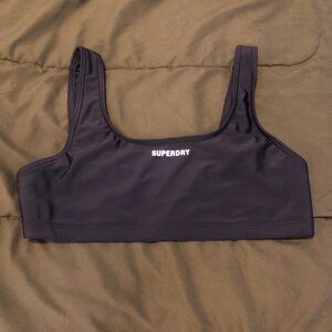 black Superdry swim top